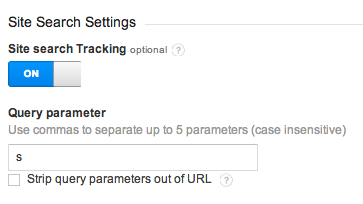 Google Universal Analytics site search form